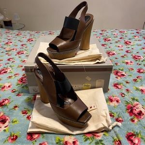 Unusual comfortable shoes by Marni worn out once